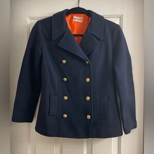 Vintage Wippette Navy Peacoat with Gold Buttons